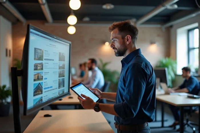 Professionnel comparant plusieurs annuaires d'entreprises en ligne comme alternatives à zone-annuaire en 2023